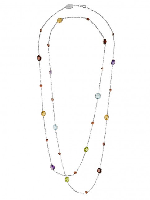 multistone long necklace