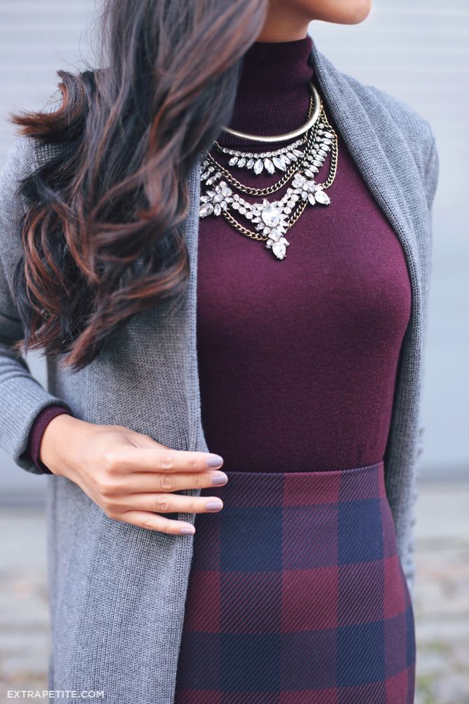 plum outfit